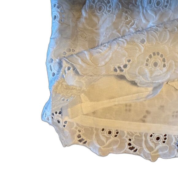 Lucky Brand | White Lace High Rise 100% Cotton Shorts Lined Size 30" New NWT - Picture 3 of 6